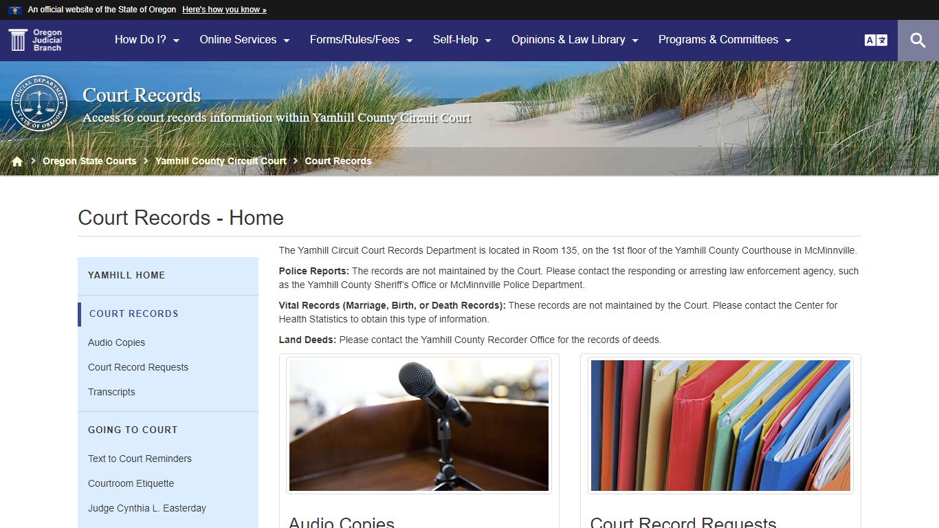 Oregon Judicial Department : Court Records - Home : Court Records ...
