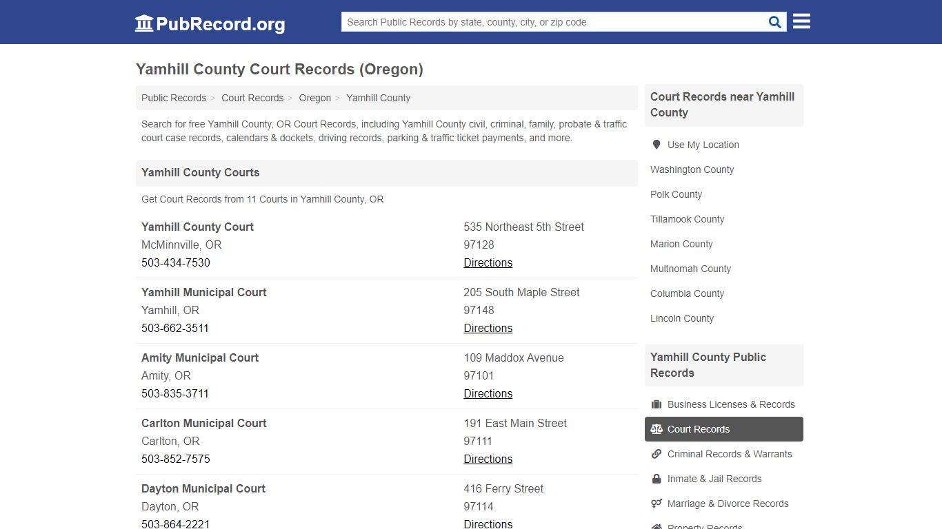 Free Yamhill County Court Records (Oregon Court Records)